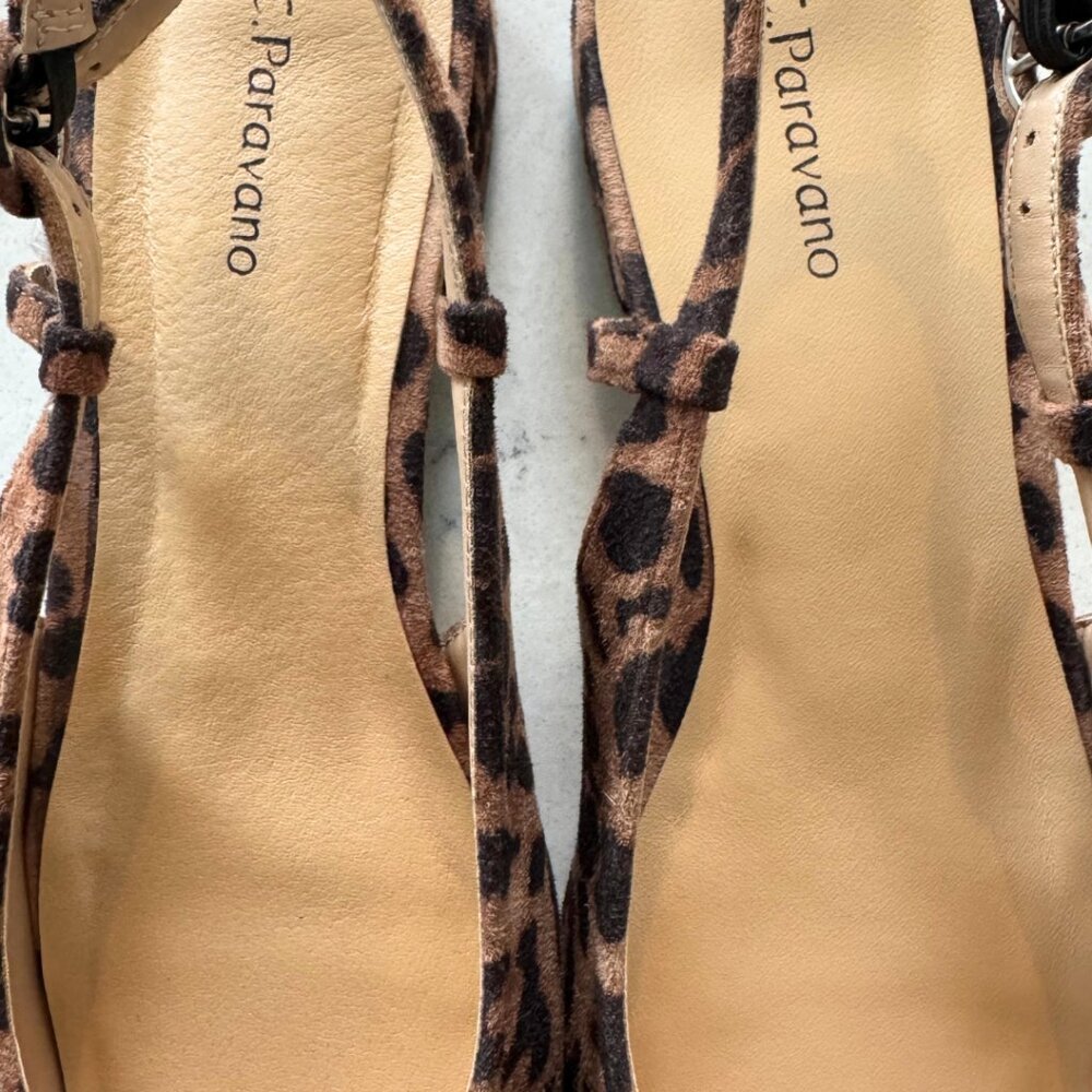 C. Paravano Sleek Prints Slingback Flats (Freya) in Leopard Size EU 38.5 (US 8) - Picture 4 of 5